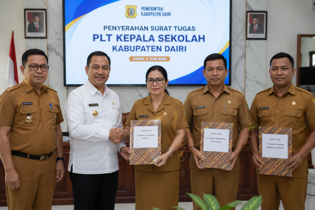 Perkuat Mutu Pendidikan, Pemkab Dairi Tunjuk Tiga Plt Kepala Sekolah