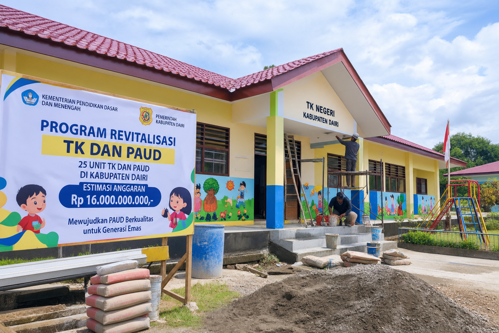 Dairi Dapat Revitalisasi Rp16 Miliar, 25 TK dan PAUD Jadi Sasaran Pembangunan Fisik